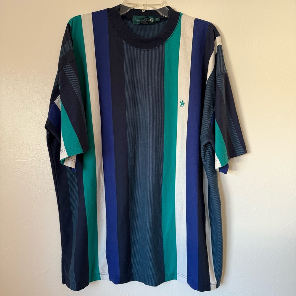 VINTAGE Knights of the Round Table Horizontal Stripes T-Shirt size 3XL